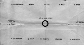 Hemyock Football Team 1949 - Player position vs Brentford