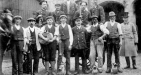 Picture of the Upottery Fire Crew, Devon. Date unknown.
