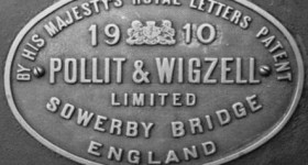 Picture of Pollit and Wigzell engine plate dated 1910